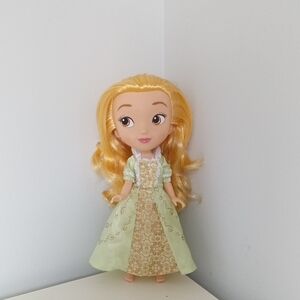 Charming Fairy Tale Doll with Golden Hair and Elegant Dress
